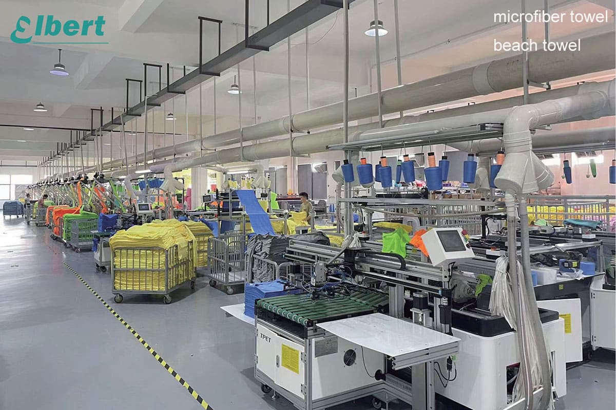 Fabricação de toalhas de microfibra