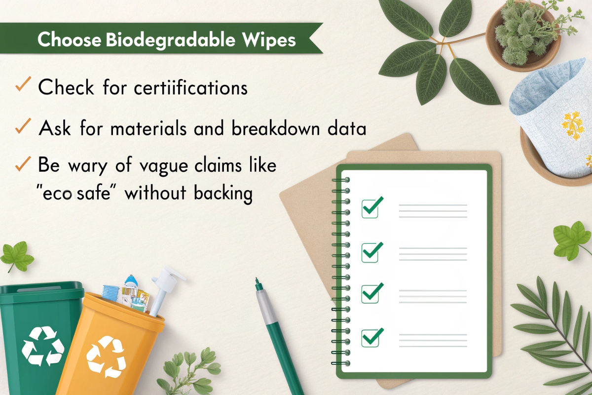Escolha lenços biodegradáveis