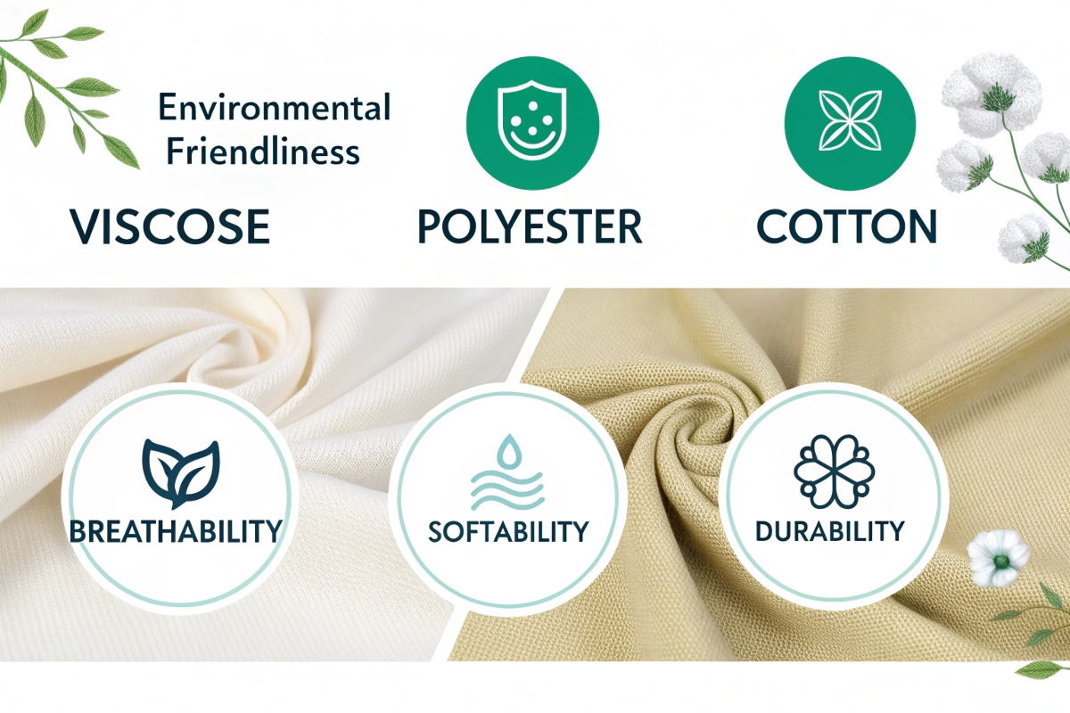viscose vs polyester cotton modal