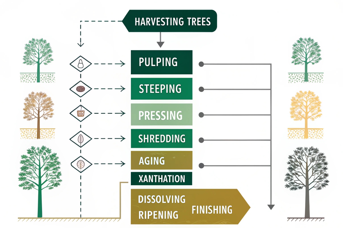 viscose production flowchart