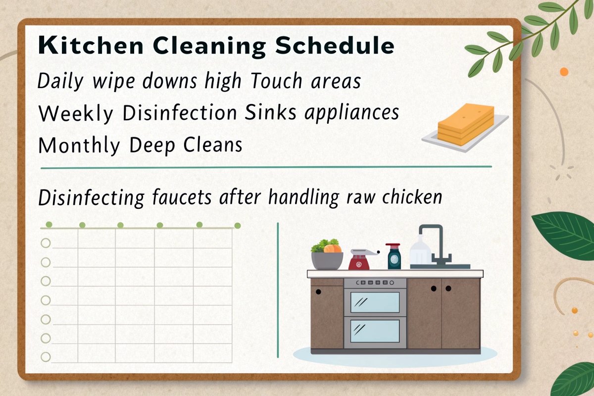 kitchen cleaning schedule