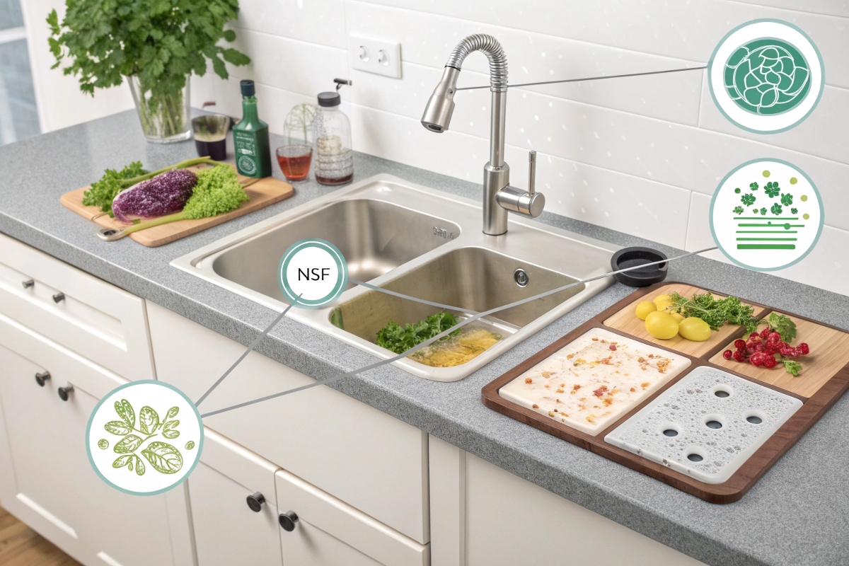 kitchen germ hotspots visualization