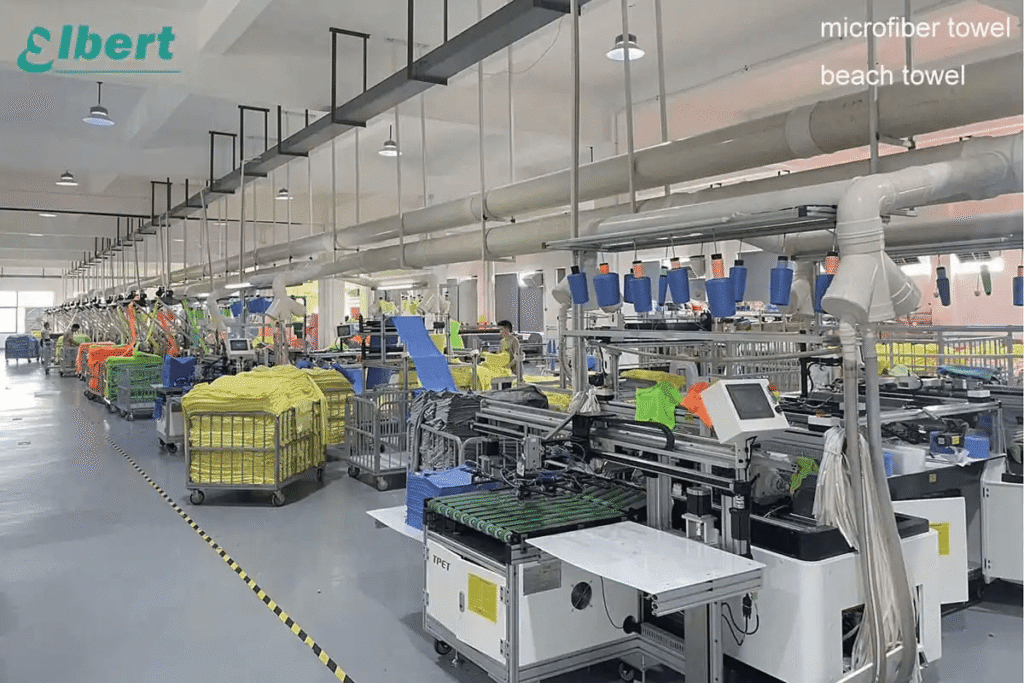 マイクロファイバータオル製造