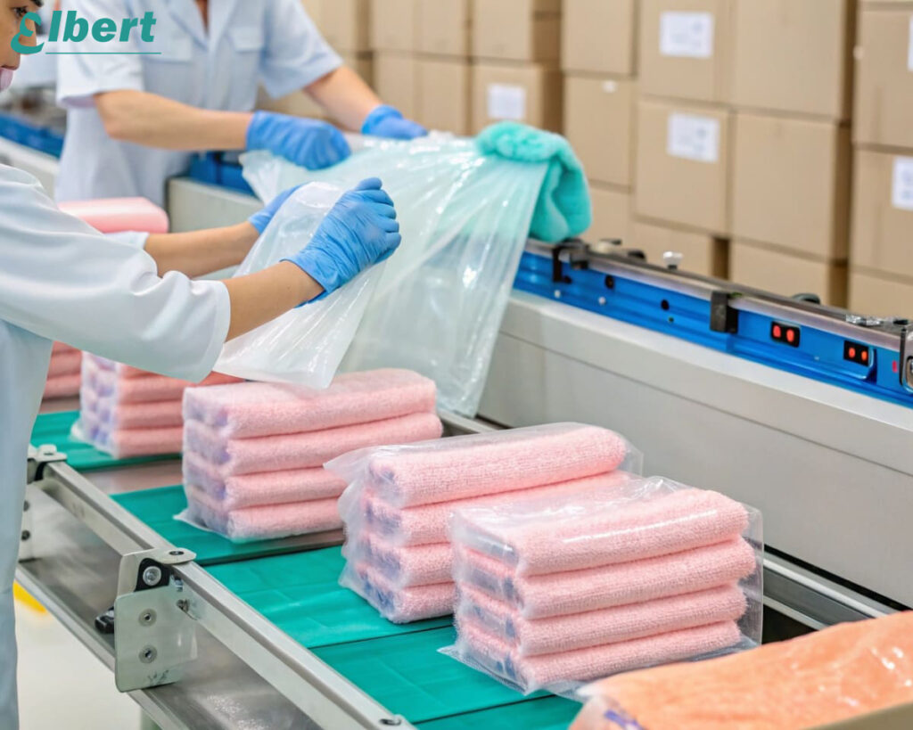 Fabrication de serviettes en microfibre