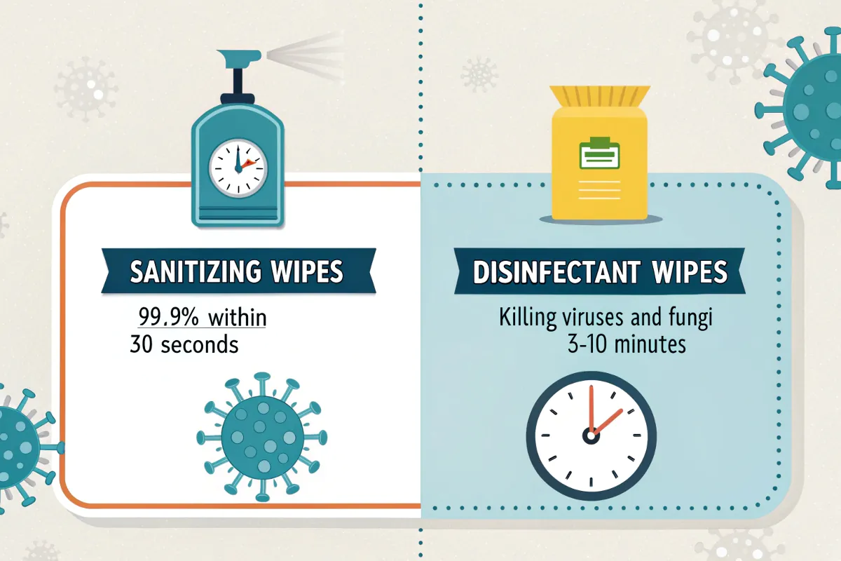 désinfecter vs désinfecter la comparaison des lingettes